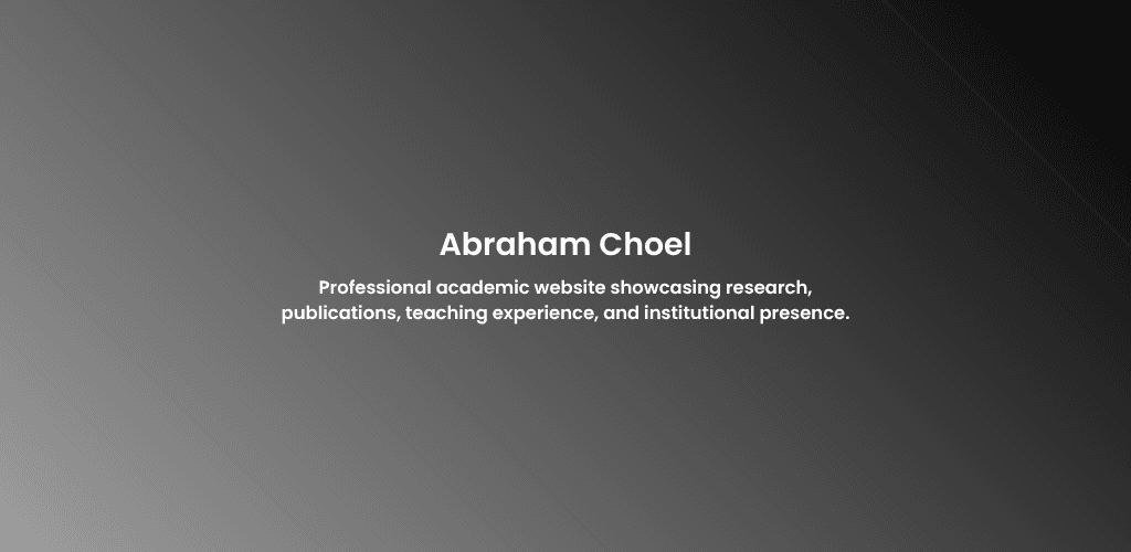 Abraham Choel's Web Page